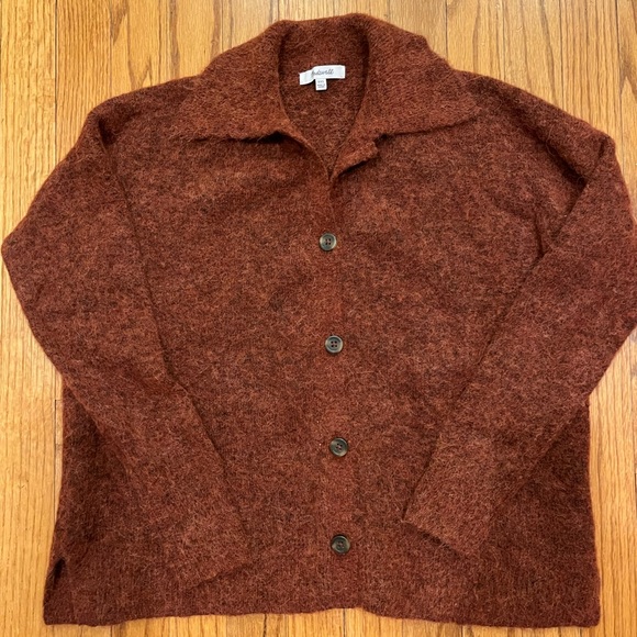 Madewell Carabelle Polo Cardigan Wool Button up Sweater - Picture 3 of 8